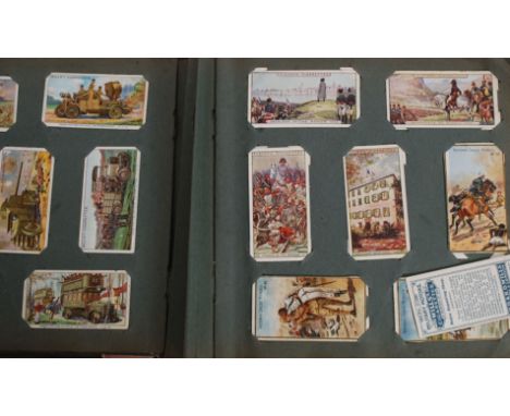 An excellent vintage cigarette card album consisting of many subject / series. To include , Novelists, Authors, Actors, Town 