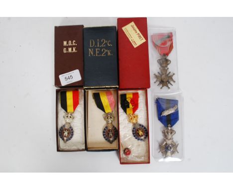 A collection of Flemish / Belgium morality medals to include a morals skill Medal army insignia medal decoration Belgium, a B