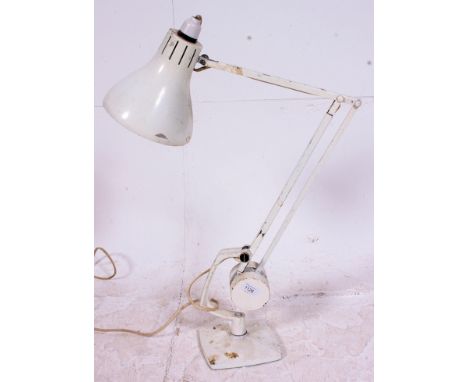 An original retro Hadrill Horstmann counterbalance anglepoise lamp, in white. 