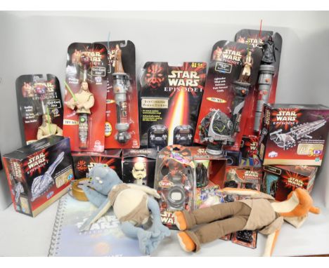 Star Wars Episode I collectables; 1998-1999 plush toys, mugs, promotional items, diary, calendar, Walkie-Talkies, sweets, 3D 