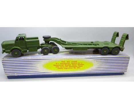 A Dinky Supertoys 660 tank transporter, in original box