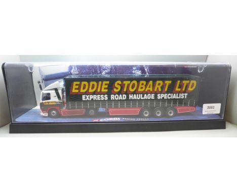 A Corgi model Eddie Stobart ERF curtain sider, a/f