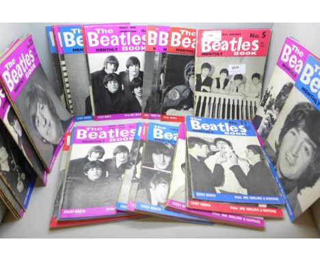 The Beatles; a collection of 45 1960s The Beatles Monthly Book, other music publications, supplements, etc.