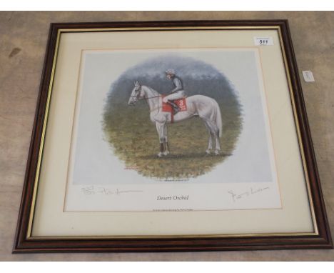 Limited Edition signed print "Desert Orchid", 12" x 13"