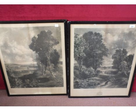 Two 19th Century David Lucas engravings after Constable, 27" x 21"