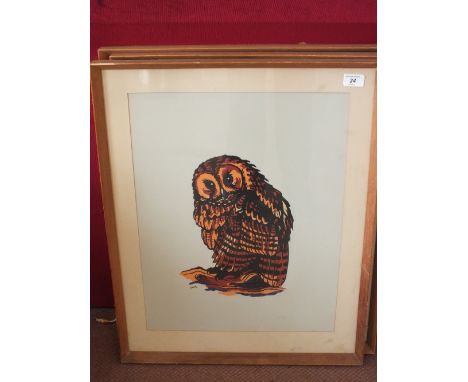 Two Owl prints and one Duck print, by Snoop