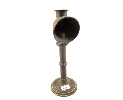 A 19th Century Brass student's lamp, height 13 1/2"