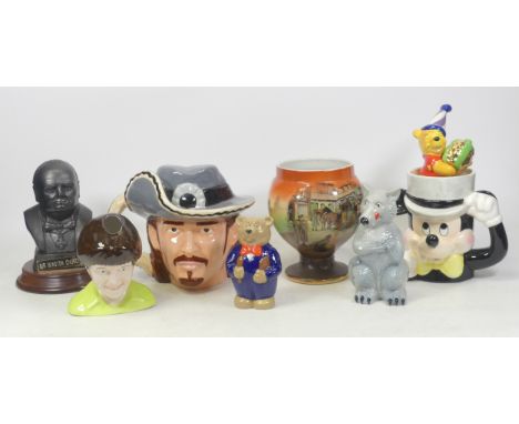 A Mixed Selection of Ceramics to include Disney Pirtates of the Caribbean Character Jug, Disney Japan Mickey Mouse with Whinn