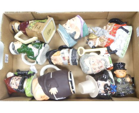 A Selection Of Character/Toby Jugs Various Makers Including Oldcourt Ware, Goebel Money box, Friar, Manor, Staffordshire, Ton