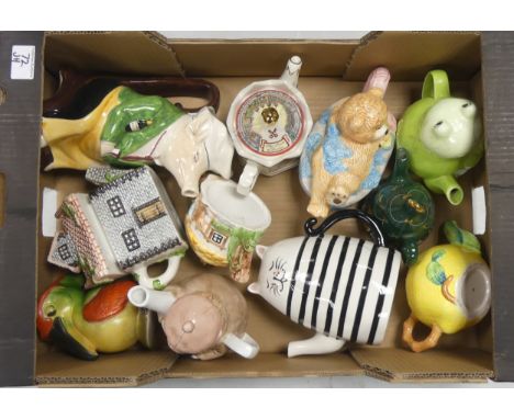 A Collection of Novelty Teapots to include Wade examples Amongst Others (1 Tray) 