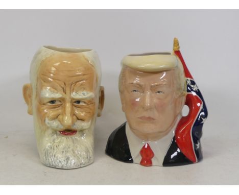 Ray Noble character jug Donald Trump and Sylvac jug Abraham Lincoln. (2) 