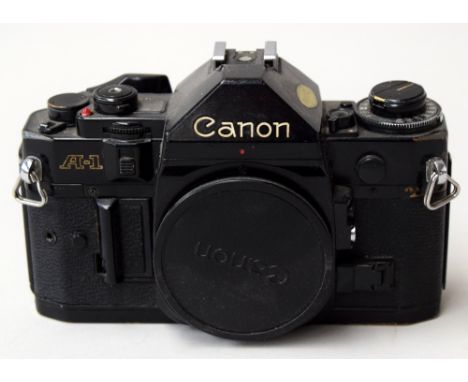 A Canon A-1 35mm camera with a Sirius MC Automatic lens 1:2.8 f= 28mm