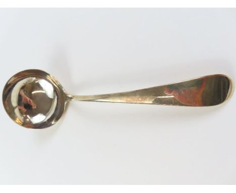 A Hester Bateman silver sauce ladle, London 1783, Old English pattern, approximately 17.5 cm long, 44 g gross 