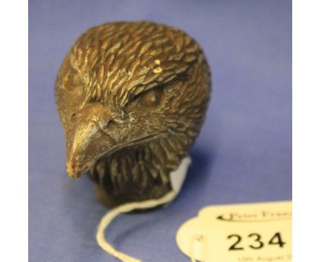 Composition Bird of Prey head, possibly from the top of a decanter or walking stick.