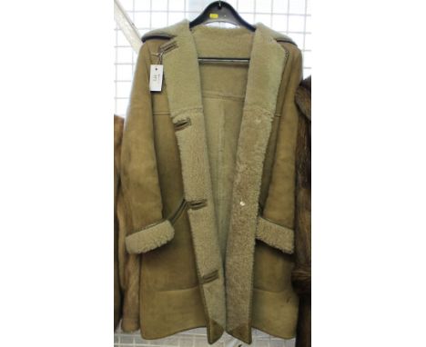 Genuine Nurseys sheepskin product, Sidney Heath, Swansea, coat. CONDITION REPORT: 54cm armpit to armpit measurement