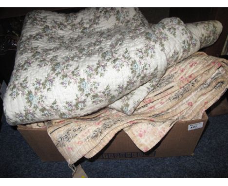 Two vintage floral throws. (2)
