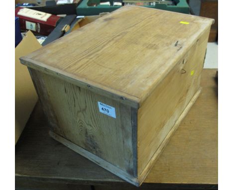 Small pine rectangular trunk or box.