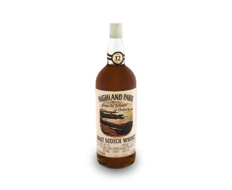 Highland Park 12 Year Old Malt Scotch Whisky, 1970s bottling, 1 litre, 75º proof (one bottle)