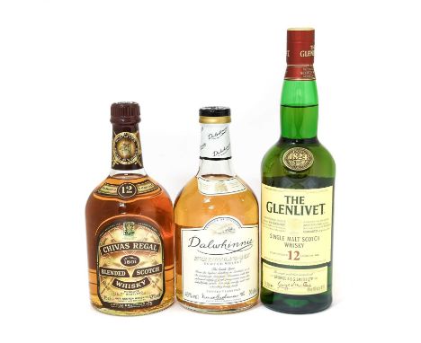 The Glenlivet 12 Year Old Single Malt Scotch Whisky, 40% vol 70cl (one bottle), Dalwhinnie 15 Year Old Single Highland Malt S
