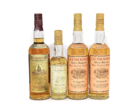 Glenmorangie 12 Year Old Millennium Malt Single Highland Malt Whisky, 40% vol, 70cl (one bottle), Glenmorangie 10 Year Old Si