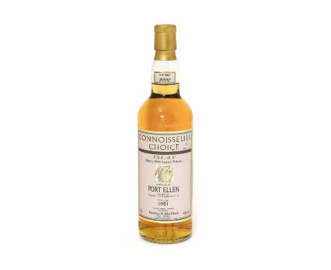Port Ellen 1981 19 Year Old Islay Single Malt Scotch Whisky, Independently bottled by Gordon &amp; MacPhail for their Connois
