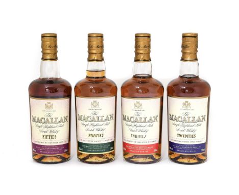 Macallan 'Decades' Collection Including: Macallan Twenties Single Highland Malt Scotch Whisky, 40% vol, 500ml, in original ca