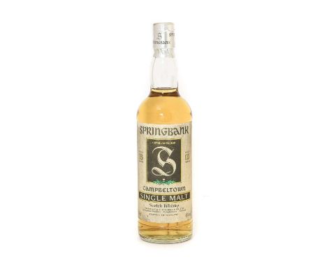 Springbank 15 Year Old Campbeltown Single Malt Scotch Whisky, 46% vol, 70cl (one bottle)