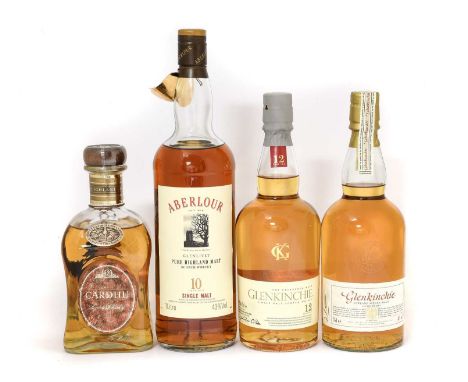 Cardhu 12 Year Old Single Highland Malt Scotch Whisky, 40% vol, 70cl (one bottle), Aberlour 10 Year Old Single Malt Whisky, 4