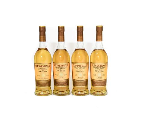 Glenmorangie 10 Year Old Highland Single Malt Scotch Whisky, 40% 70cl (four bottles), Glanmorangie Gift Tin, containing a 10 