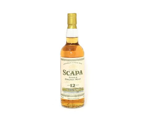 Scapa 12 Year Old Single Orkney Malt Scotch Whisky, 40% vol 70cl (one bottle)