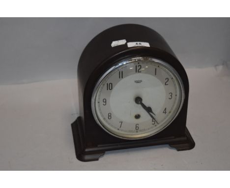 An Edwardian bakelite mantle clock by Smiths