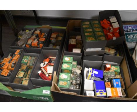 A good selection over two boxes of new old stock car and similar electric light bulbs