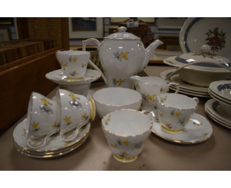 An art deco era part tea service by Shelley in the Charm pattern, service in very good condition no damage or repairs visible