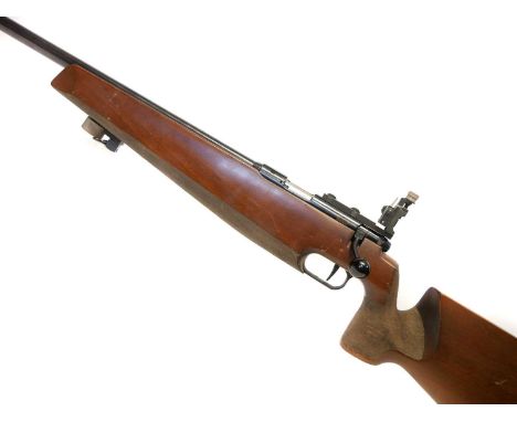 Anschutz Match model 54 left-hand .22lr bolt action target rifle, serial number 177765X, 26inch barrel, fitted with tunnel fr