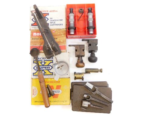 Collection of mixed reloading and muzzle loader equipment, to include a Parker Hale .58560 mould, a Lyman 12S 345 bullet moul