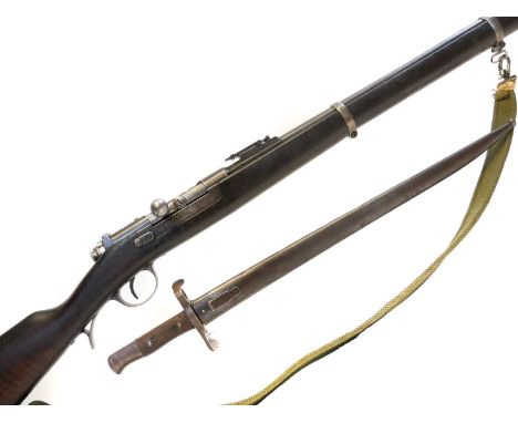 Steyr 8x60R M.1886 Portuguese Kropatschek bolt action rifle, serial number T460 (various other numbers to the bolt) 32.5inch 
