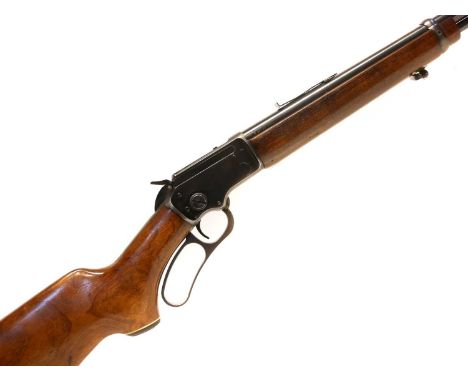 Marlin model 39D .22lr lever action rifle, serial number 71-71150, 20inch barrel with full length magazine, pistol grip stock