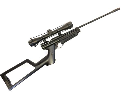 Crosman 2250XL .22 air rifle / pistol carbine, serial number 614883923, with 18 inch barrel and black synthetic stock, fitted