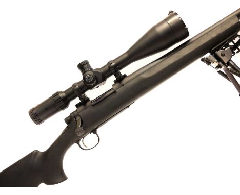 Remington Tactical Model 700 .223 bolt action rifle and moderator, serial number G6669424, 20inch heavy profile barrel, matt 