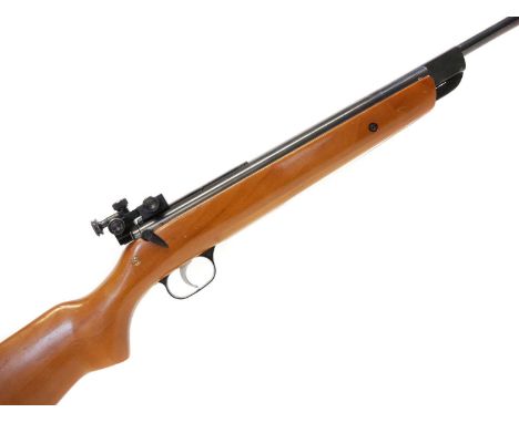 Diana G46 Targeteer .22 air rifle, serial number 1683 stamped to the stock, 17 inch break barrel, the receiver fitted with Mi