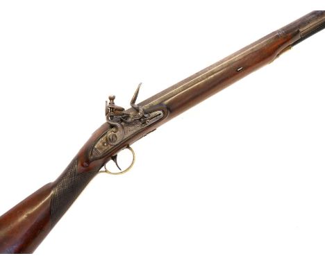 Flintlock 14 bore single barrel shotgun, originally a flintlock, converted to percussion and then reconverted back to flintlo