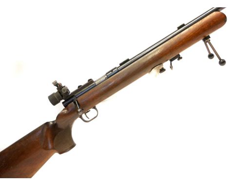 Anschutz Match model 54 .22lr bolt action target rifle, serial number 33772, 26inch barrel, fitted with tunnel front sight an