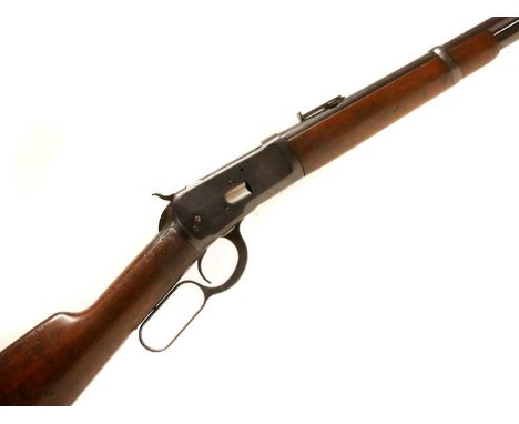 Deactivated Winchester 1892 .44 lever action saddle ring carbine 20 inch barrel, serial number 771859 for 1914.Deactivated to