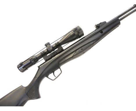 Stoeger RX40 .177 air rifle, serial number STG2232208, 17.5 inch barrel, fitted with a Stoeger 3-9x40 scope.No licence requir