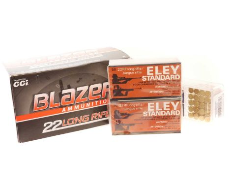 .22lr rimfire ammunition, to include 400 rounds of Blazer, 100 rounds of Eley Standard and 20 rounds of CCI. UK FIREARMS LICE