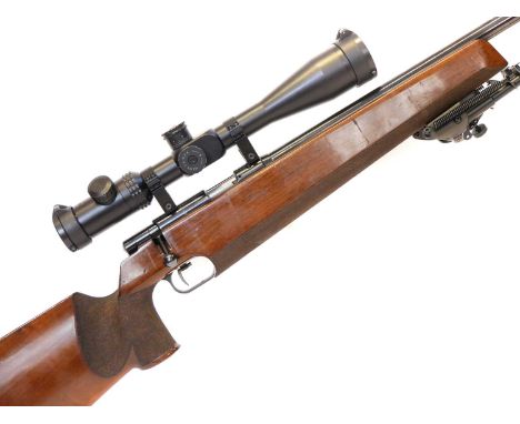Anschutz .22 Model Match 54 bolt action rifle, serial number 111294, 26inch heavy profile barrel, textured stock, German proo