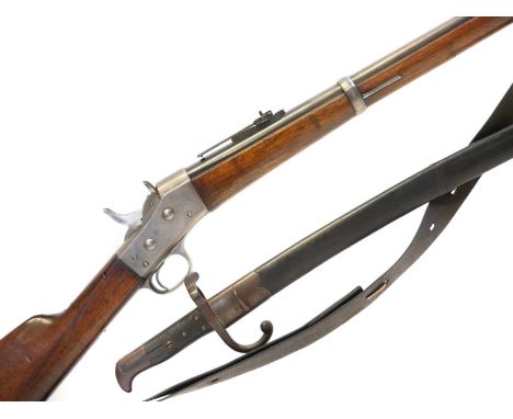 Danish Remington 11.7x51R M.1867 rolling block rifle, serial number 61233, 35inch barrel secured by three bands, fitted with 