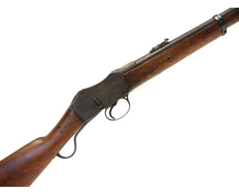 Enfield Martini Henry 577/450 Cavalry Carbine IC1, with 20.5 inch barrel (saw cut to the breech) fitted with folding ladder s