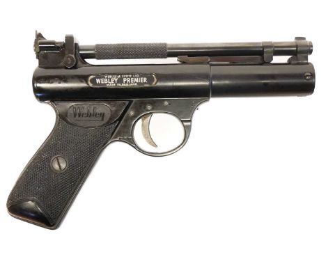 Webley Premier .22 air pistol, cylinder number 431. No licence required to buy this item, purchaser must be over the age of 1