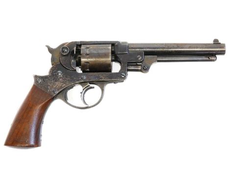 Starr Arms .44 model 1858 percussion double action revolver, serial number 8269 to cylinder only, 6 inch sighted barrel with 